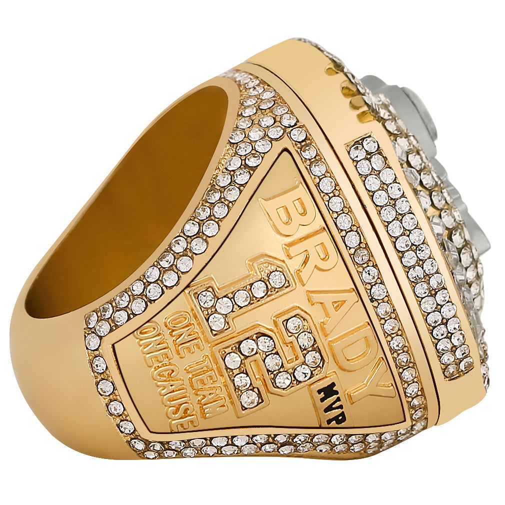 Tampa Bay Buccaneers Championship Ring & Trophy Set – 2003 & 2021 Collectible with Display Box
