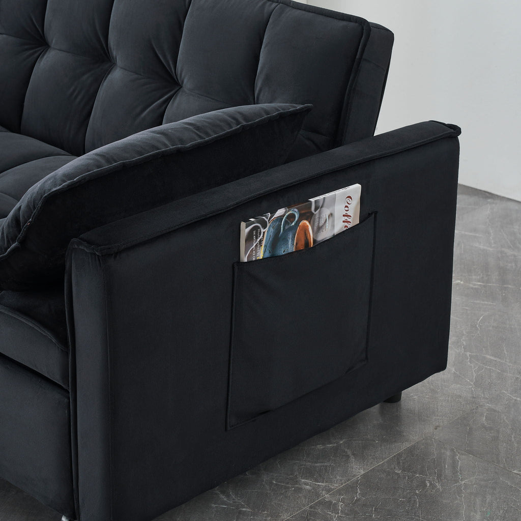 Sofa Bed With Pockets, 3 In 1 Convertible
