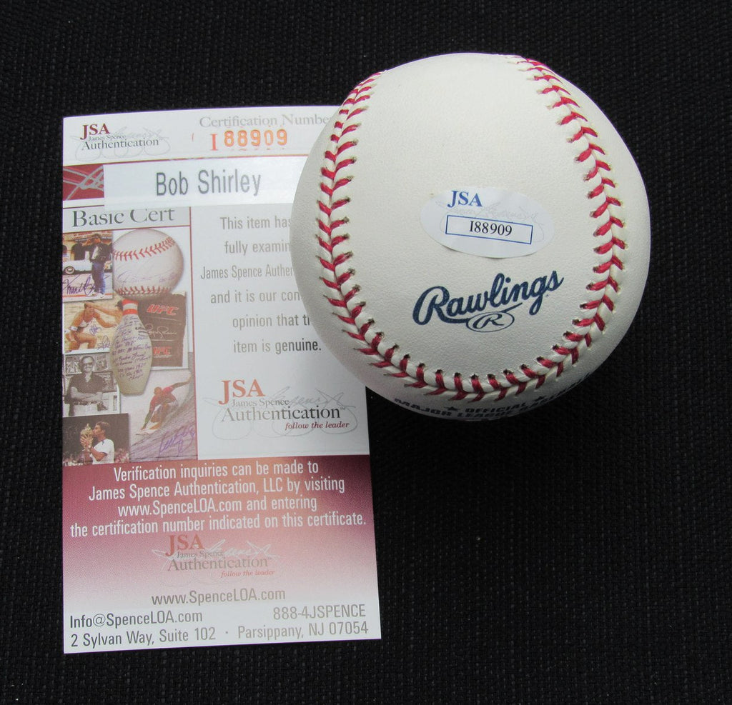Bob Shirley Signed/Auto Yankees 100th OML Baseball JSA Inscr  186860