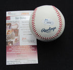 Bob Shirley Signed/Auto Yankees 100th OML Baseball JSA Inscr  186860