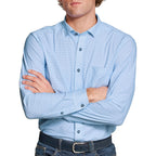 XC+ Motion Long-Sleeve Print Knit Shirt // Blue Tulip