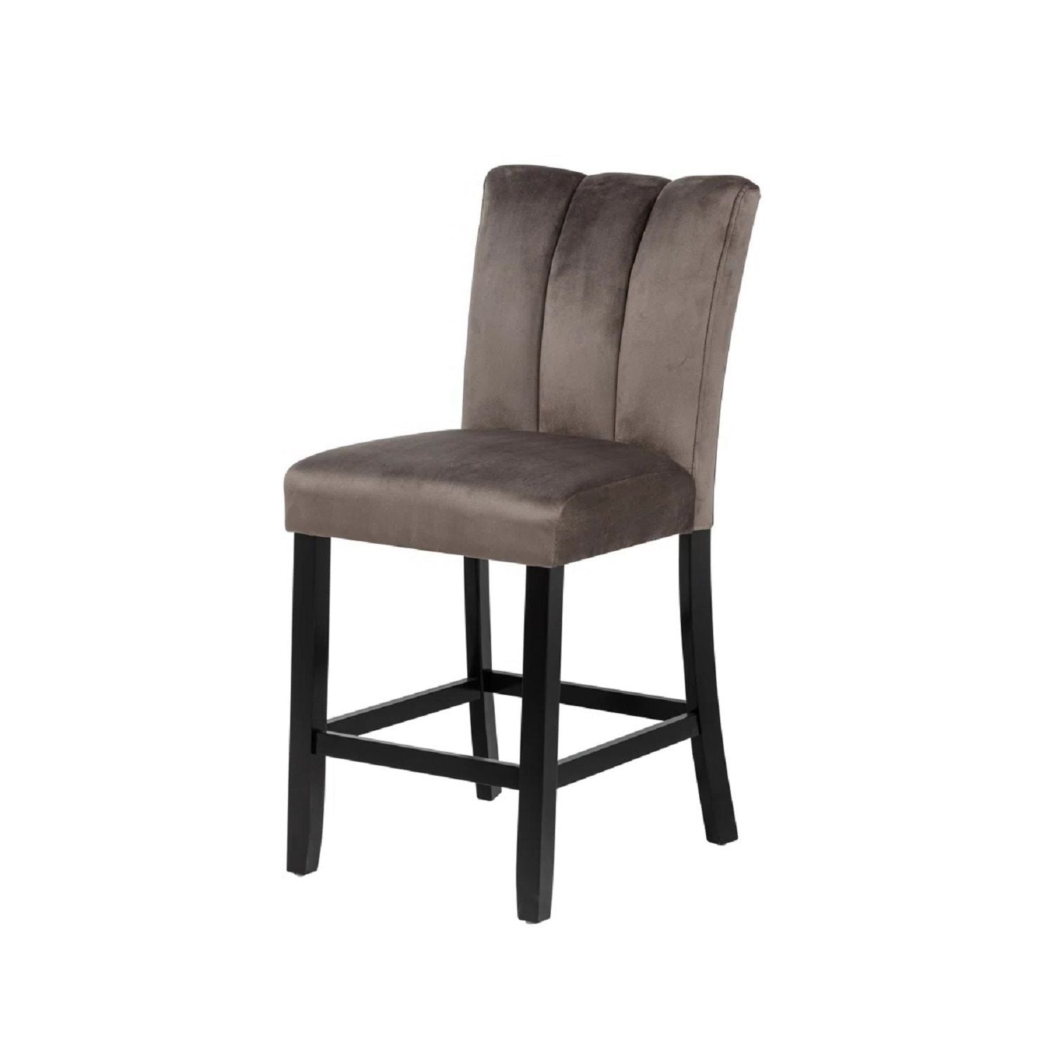Upholstered Counter Height Chair (Set of 2) - Black / Brown