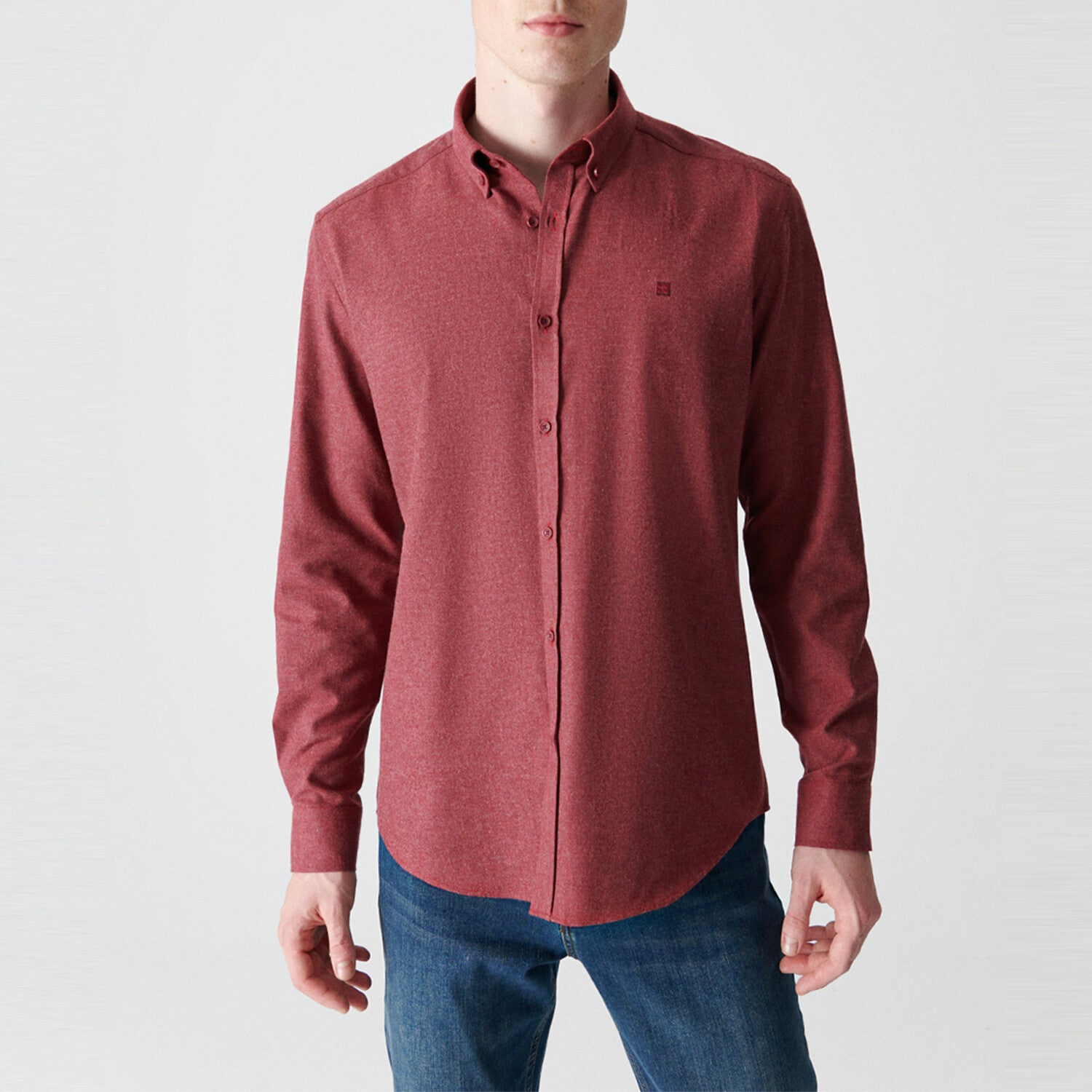 Button-Up Shirt // Claret Red