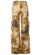 Blumarine Brown Cotton Cargo Jeans Women