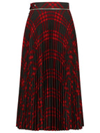 Burberry 'Check' Long Wool Blend Skirt Women