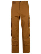 Dolce & Gabbana Brown Cotton Cargo Trousers Men