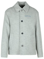 Versace Grey Wool Jacket Men