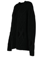 Versace Black Wool Blend Sweater Men