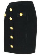 Balmain Black Viscose Blend Miniskirt Women