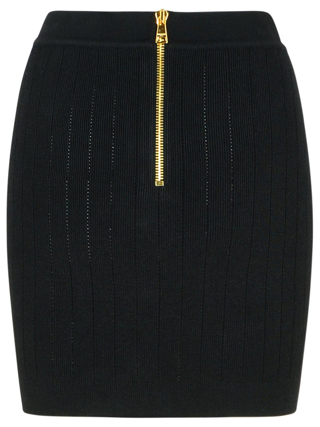 Balmain Black Viscose Blend Miniskirt Women