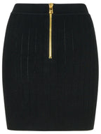 Balmain Black Viscose Blend Miniskirt Women