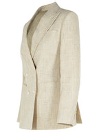 Max Mara Ivory Linen Blend Blazer Women