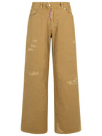 Dsquared2 '9 To 5' Beige Cotton Pants Women