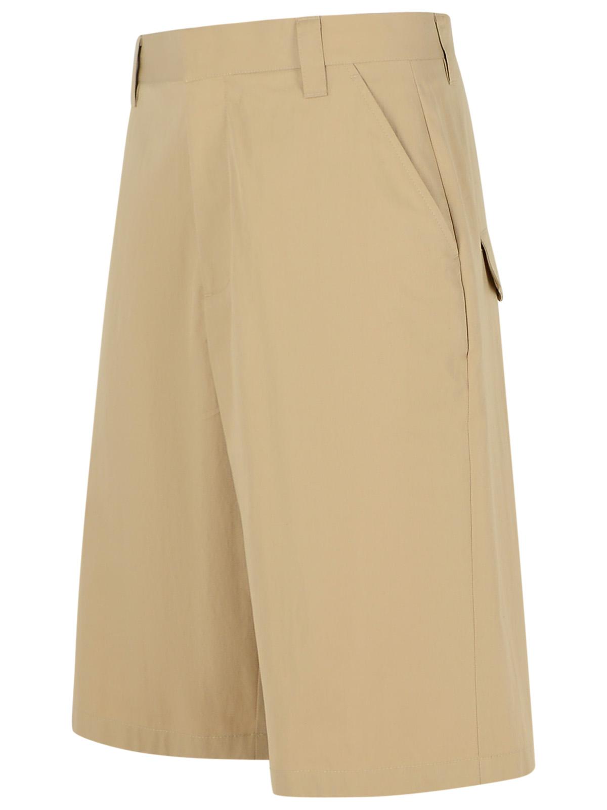 Moschino Beige Cotton Blend Bermuda Shorts Men