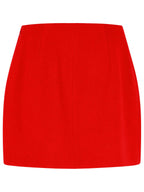 Balmain Short Skirt In Red Virgin Wool Women