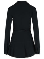 The Attico Black Viscose Blend Mini Dress Women
