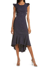 Lulus Sophisticated Soirée Jacquard Dress - Navy Blue