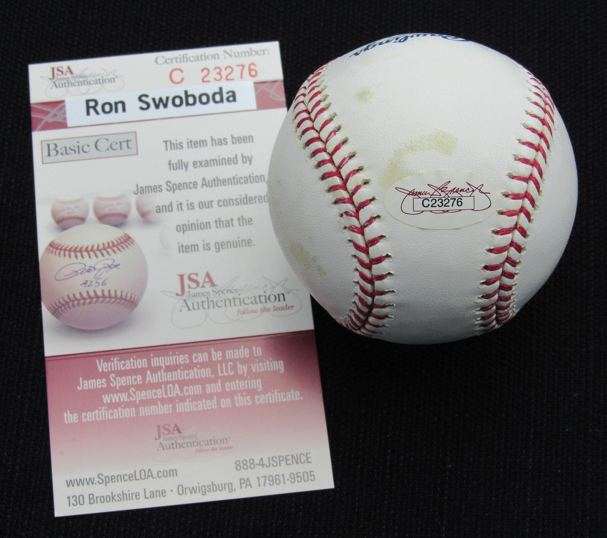 Ron Swoboda Signed/Auto Yankees 100th OML Baseball JSA  186707