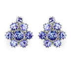 4.26 Carat Genuine Tanzanite .925 Sterling Silver Earrings