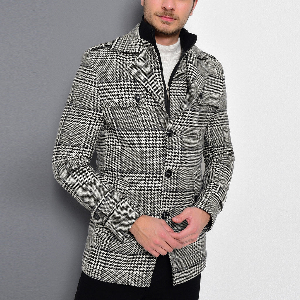 Sequoia Coat // Patterned Black