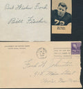 Bill Fischer Notre Dame 1948 All-American Football Signed Cutout w/ Pic 144206