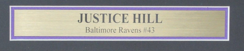 Justice Hill Ravens Autographed 11x14 Photo Framed Beckett 184986