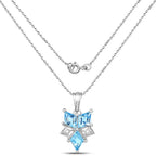 4.65 Carat Genuine Blue Topaz .925 Sterling Silver Pendant
