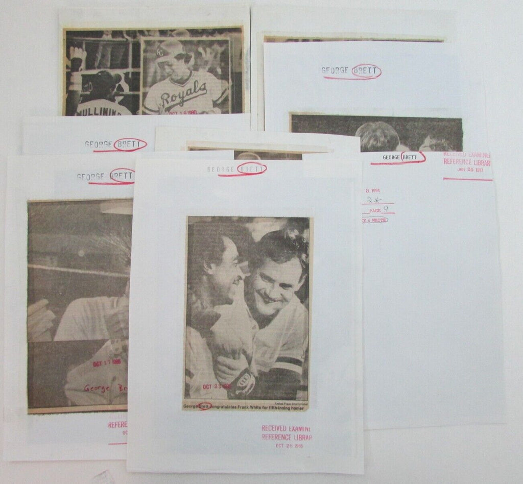 Lot of 10 George Brett Kansas City Royals 1980's-90's News Wire Photos 157374