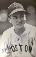 Charlie Wagner Red Sox d. 2006 Signed/Autographed 3x5  Photo 179294