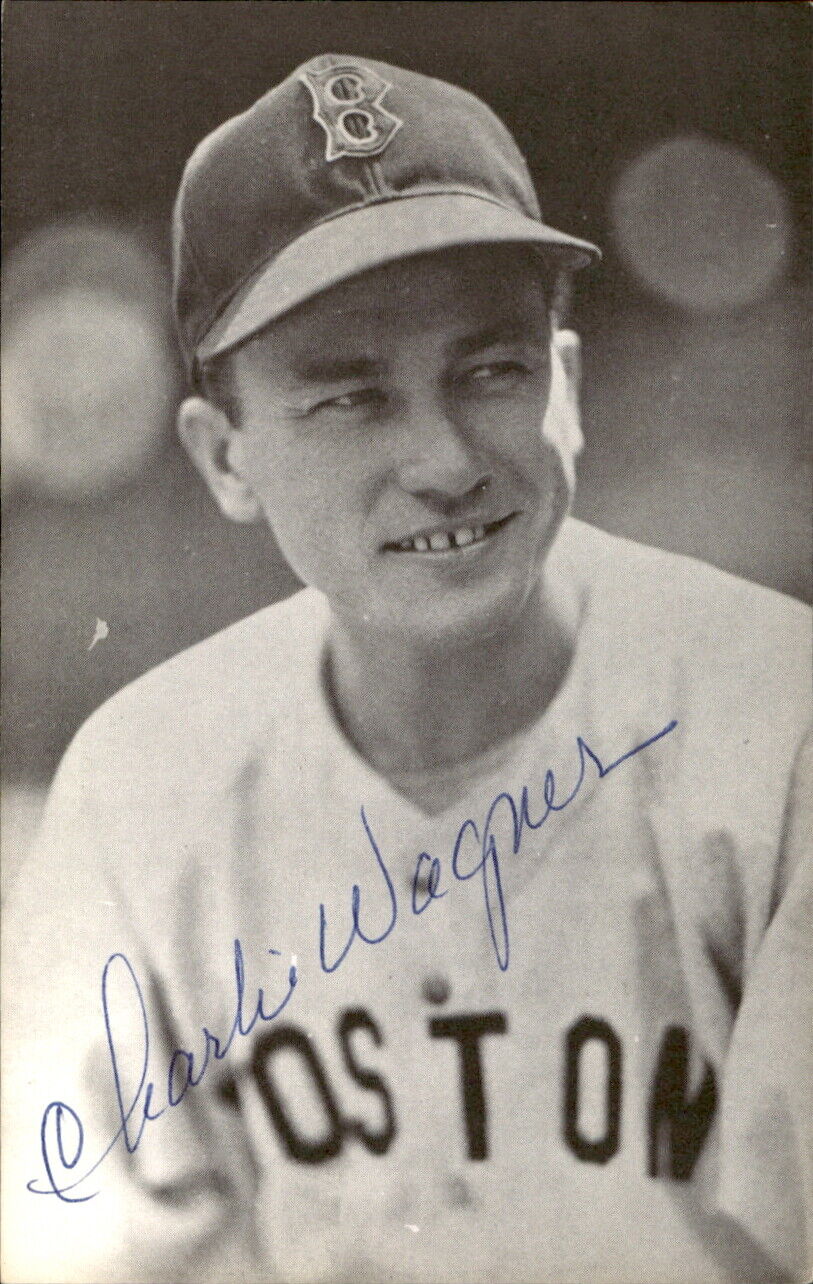Charlie Wagner Red Sox d. 2006 Signed/Autographed 3x5  Photo 179294