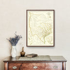 Vintage Map of Texas 1841