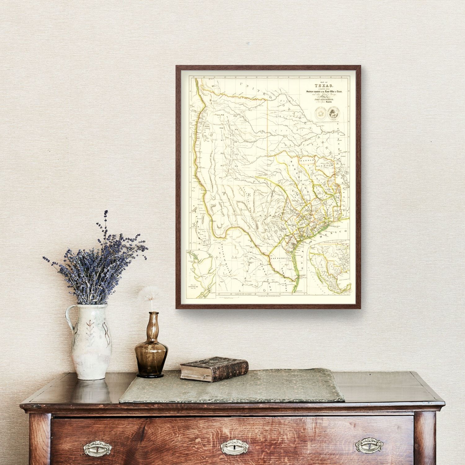 Vintage Map of Texas 1841