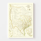 Vintage Map of Texas 1841