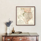Vintage Map of Texas 1877