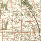 Vintage Map of Texas 1877