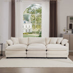 Modern Oversized Modular Cushion Sofa With Ottoman