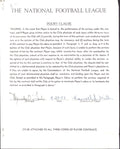 Kenneth Miller Autographed 1958 NFL Injury Clause Letter