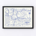 Vintage Yellowstone National Park Map 1930