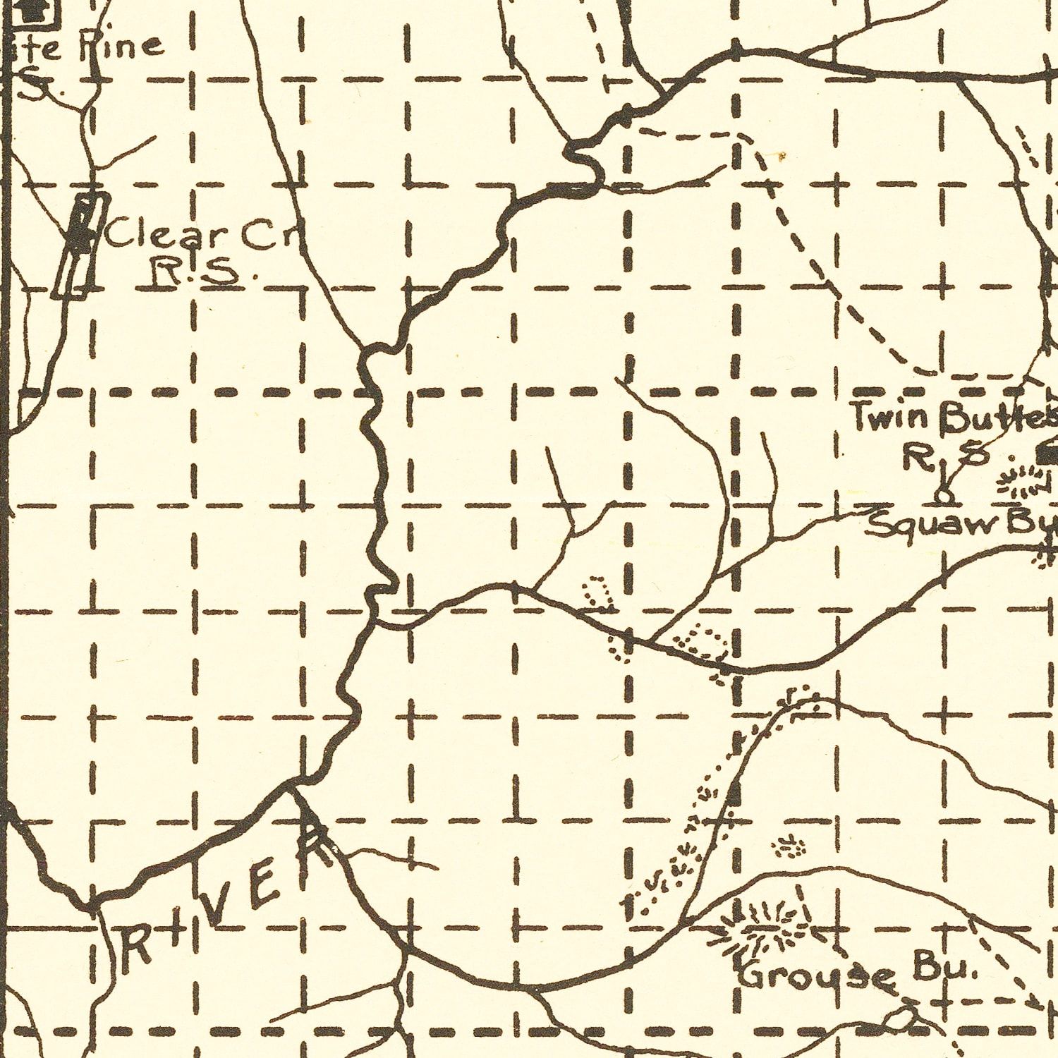 Vintage Columbia National Forest Map 1913