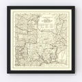 Vintage Columbia National Forest Map 1913