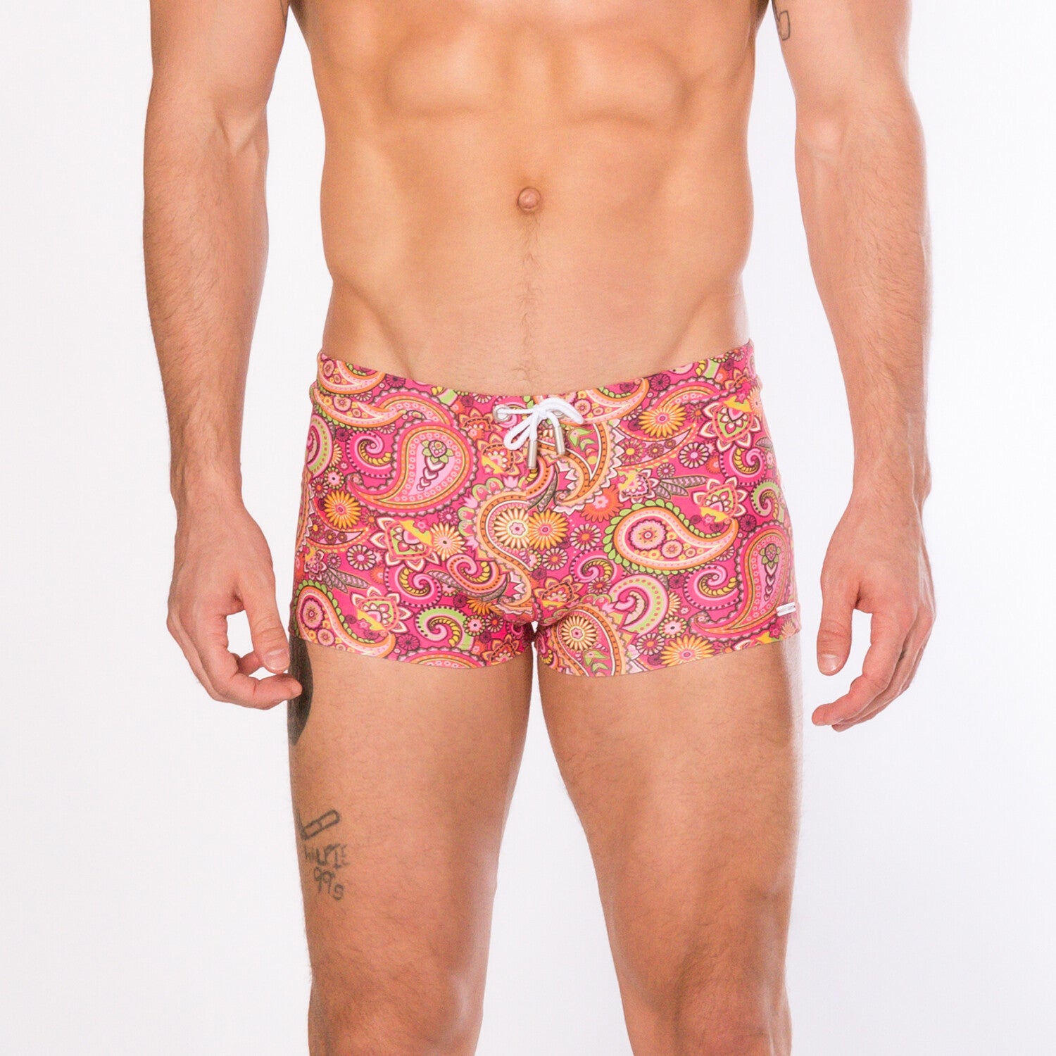 Boyshort Swim Brief // Pink Paisley
