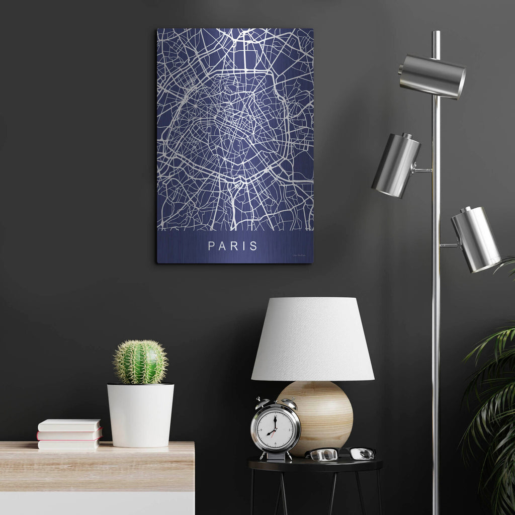 Paris Street Blue Map