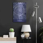 Paris Street Blue Map