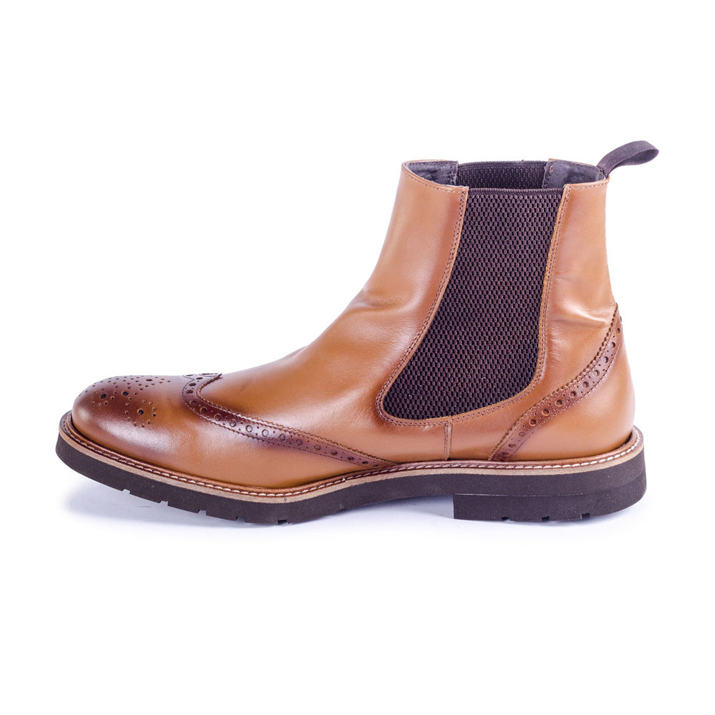 Velsi Leather Chelsea Boot // Cognac