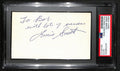 Ernie Smith CFB HOF Signed/Inscribed 3x5 Index Card USC PSA/DNA 189013