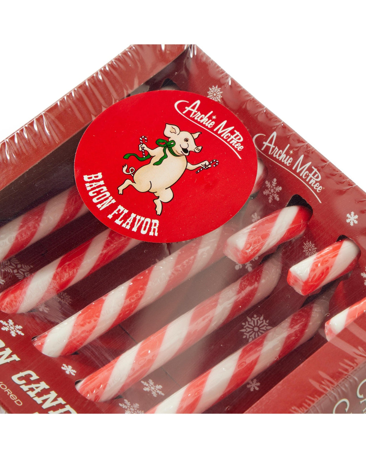 Bacon Flavored Candy Canes - Festive Holiday Fun Gag Gift - Archie McPhee