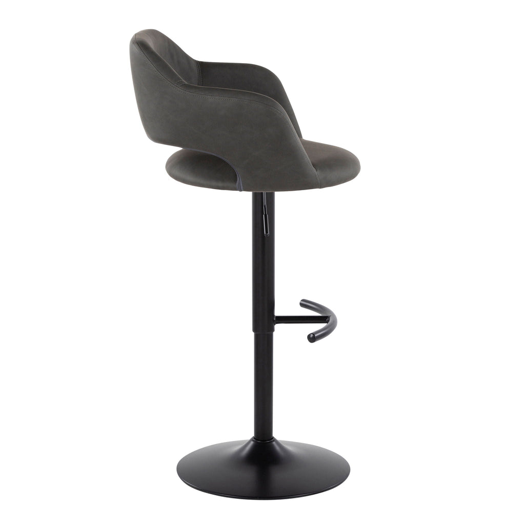 Margarite - Contemporary Adjustable Barstool With Swivel (Set of 2)