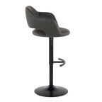 Margarite - Contemporary Adjustable Barstool With Swivel (Set of 2)