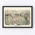 Vintage Map of the White Mountains, 1890