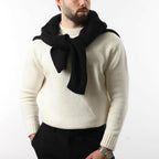 Crewneck Knit Sweater // Ecru